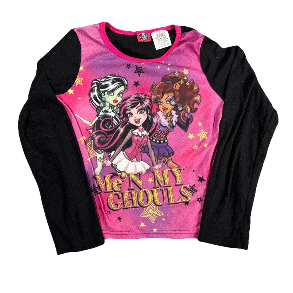 MONSTER HIGH PJ TOP GIRLS SZ 7 / 8 Dolls Toys Long Sleeve Shirt Me N My Ghouls